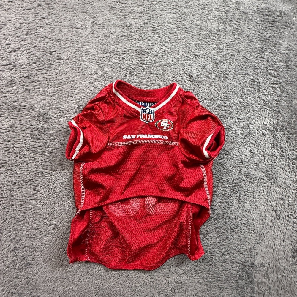 Pets First NFL San Francisco 49ers Dog Jersey #00 Red Mesh Pet M - Picture 2 of 6